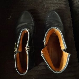 FLORENTINI+BAKER Eli Womens Size 39 US 9 Black Leather Biker Boots Made in Italy